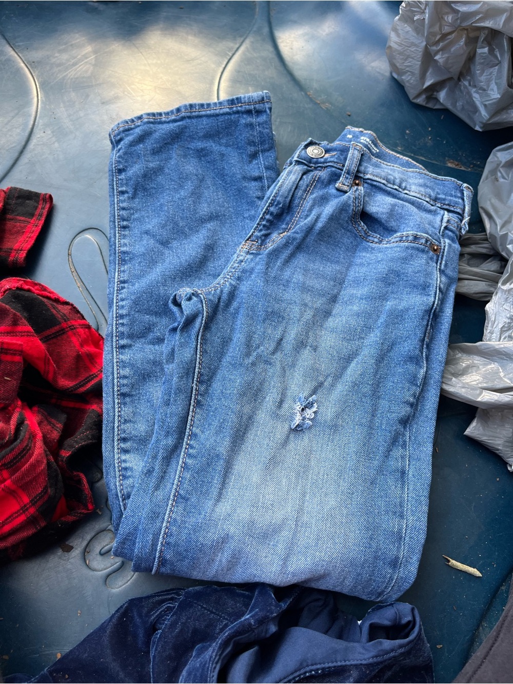 Kids Blue Denim Jeans - Classic Straight Fit